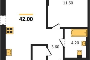 Фото №1: 1-комнатная квартира 42 м², 13/18 эт. - Краснодар, мкр. квартал Самолёт 7,