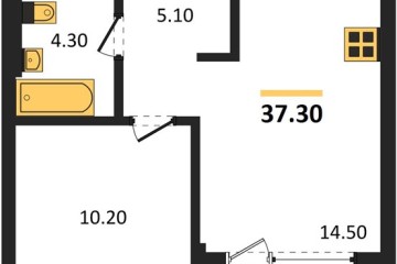 Фото №1: 1-комнатная квартира 37 м², 2/18 эт. - Краснодар, мкр. квартал Самолёт 7,