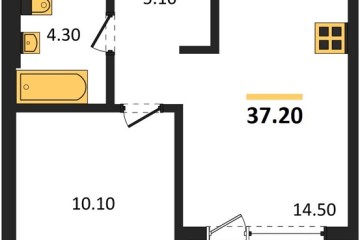 Фото №1: 1-комнатная квартира 37 м², 2/18 эт. - Краснодар, мкр. квартал Самолёт 7,