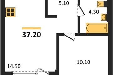 Фото №1: 1-комнатная квартира 37 м², 7/18 эт. - Краснодар, мкр. квартал Самолёт 7,