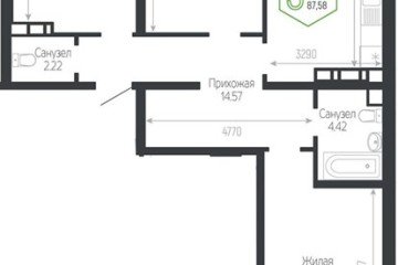 Фото №1: 3-комнатная квартира 87 м², 9/24 эт. - Краснодар, мкр. Черёмушки,