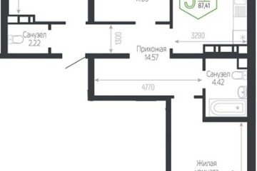 Фото №1: 3-комнатная квартира 87 м², 4/24 эт. - Краснодар, мкр. Черёмушки,