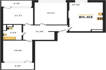 Фото №1: 3-комнатная квартира 85 м², 7/24 эт. - Краснодар, мкр. Черёмушки,