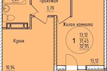 Фото №1: 1-комнатная квартира 32 м², 16/16 эт. - Краснодар, мкр. Карасунский внутригородской округ,