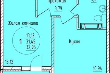 Фото №1: 1-комнатная квартира 32 м², 2/16 эт. - Краснодар, мкр. Карасунский внутригородской округ,