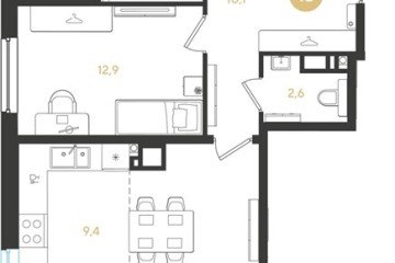 Фото №1: 2-комнатная квартира 74 м², 14/18 эт. - Краснодар, мкр. Прикубанский внутригородской округ,