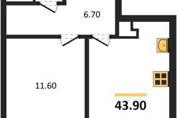 Фото №1: 1-комнатная квартира 43 м², 5/18 эт. - Краснодар, мкр. Прикубанский внутригородской округ,