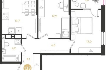 Фото №1: 2-комнатная квартира 58 м², 5/18 эт. - Краснодар, мкр. Прикубанский внутригородской округ,