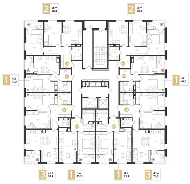 Фото №8: 2-комнатная квартира 58&nbsp;м², 15/18&nbsp;эт. - Краснодар, мкр. Прикубанский внутригородской округ