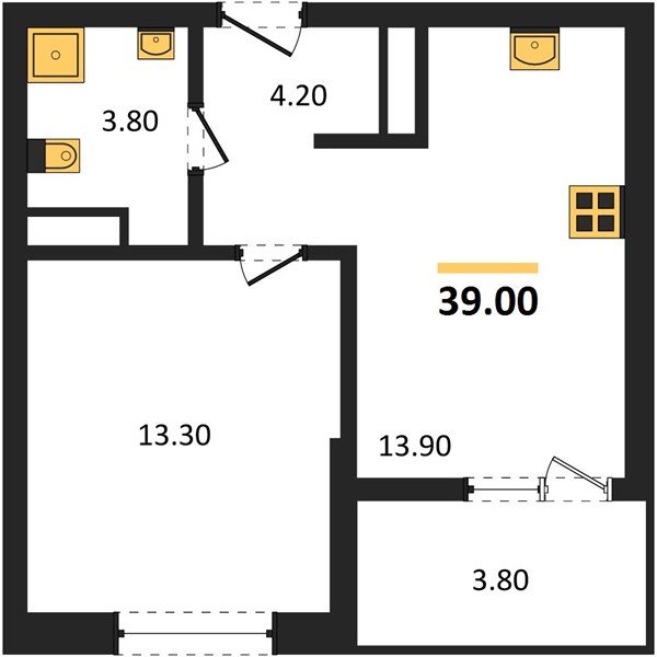 Фото №1: 1-комнатная квартира 39&nbsp;м², 3/18&nbsp;эт. - Краснодар, мкр. Прикубанский внутригородской округ