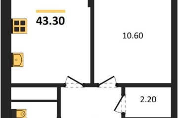 Фото №1: 1-комнатная квартира 43 м², 8/18 эт. - Краснодар, мкр. Прикубанский внутригородской округ,