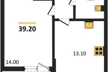 Фото №1: 1-комнатная квартира 39 м², 2/18 эт. - Краснодар, мкр. Прикубанский внутригородской округ,