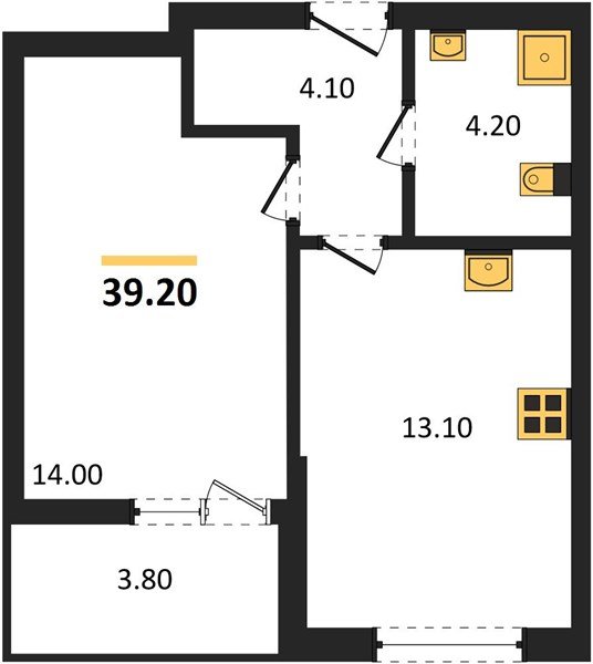 Фото №1: 1-комнатная квартира 39&nbsp;м², 2/18&nbsp;эт. - Краснодар, мкр. Прикубанский внутригородской округ