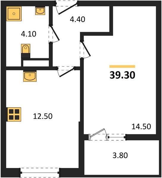 Фото №1: 1-комнатная квартира 39&nbsp;м², 7/18&nbsp;эт. - Краснодар, мкр. Прикубанский внутригородской округ