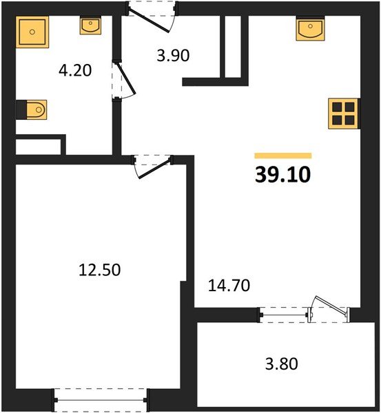 Фото №1: 1-комнатная квартира 39&nbsp;м², 8/18&nbsp;эт. - Краснодар, мкр. Прикубанский внутригородской округ