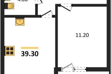 Фото №1: 1-комнатная квартира 39&nbsp;м², 2/18&nbsp;эт. - Краснодар, мкр. Прикубанский внутригородской округ, 