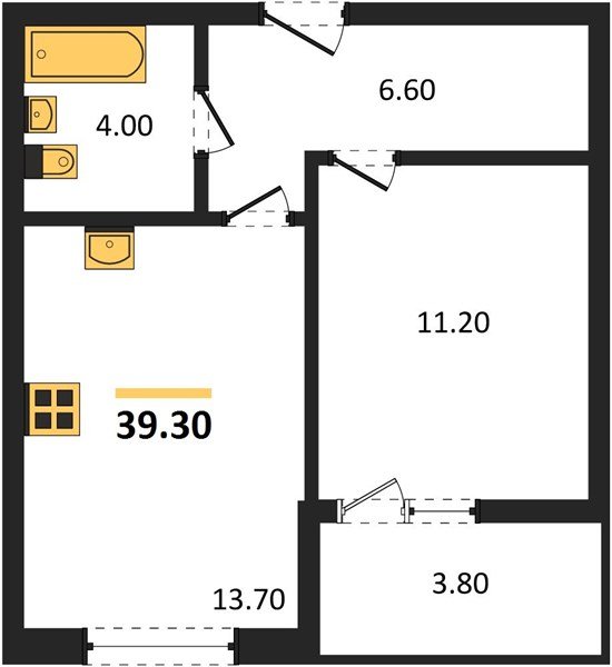 Фото №1: 1-комнатная квартира 39&nbsp;м², 2/18&nbsp;эт. - Краснодар, мкр. Прикубанский внутригородской округ