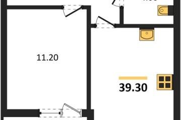 Фото №1: 1-комнатная квартира 39&nbsp;м², 2/18&nbsp;эт. - Краснодар, мкр. Прикубанский внутригородской округ, 