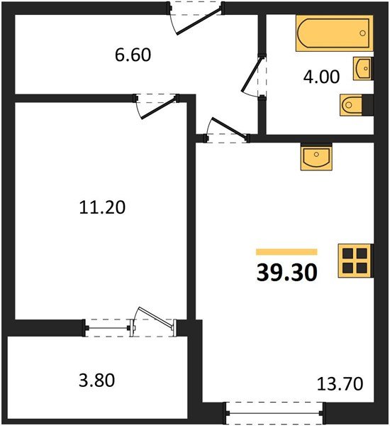 Фото №1: 1-комнатная квартира 39&nbsp;м², 2/18&nbsp;эт. - Краснодар, мкр. Прикубанский внутригородской округ
