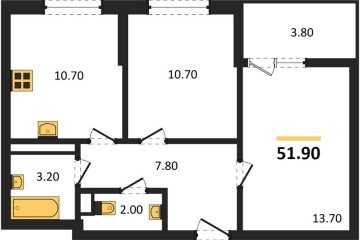Фото №1: 2-комнатная квартира 51 м², 7/18 эт. - Краснодар, мкр. Прикубанский внутригородской округ,