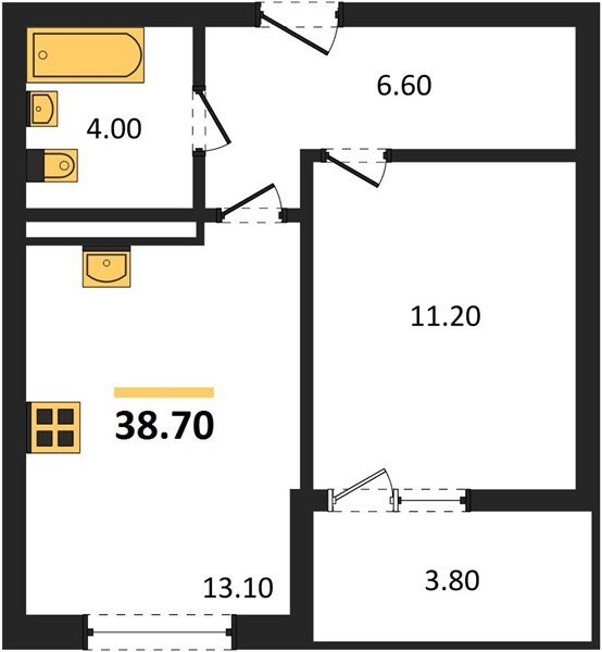 Фото №1: 1-комнатная квартира 38&nbsp;м², 6/18&nbsp;эт. - Краснодар, мкр. Прикубанский внутригородской округ