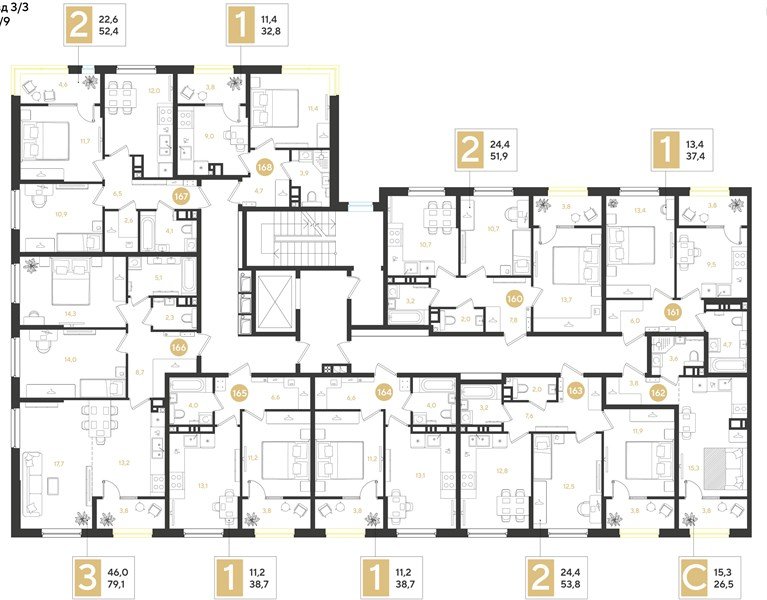 Фото №8: 1-комнатная квартира 38&nbsp;м², 8/18&nbsp;эт. - Краснодар, мкр. Прикубанский внутригородской округ
