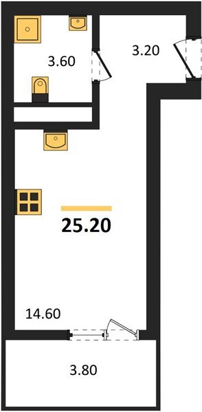 Фото №1: Студия 25&nbsp;м², 8/18&nbsp;эт. - Краснодар, мкр. Прикубанский внутригородской округ