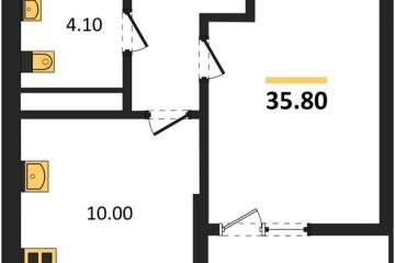 Фото №1: 1-комнатная квартира 35 м², 7/18 эт. - Краснодар, мкр. Прикубанский внутригородской округ,