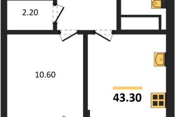 Фото №1: 1-комнатная квартира 43 м², 9/18 эт. - Краснодар, мкр. Прикубанский внутригородской округ,