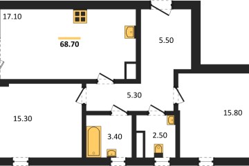 Фото №1: 2-комнатная квартира 68 м², 11/18 эт. - Краснодар, мкр. Прикубанский внутригородской округ,