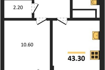 Фото №1: 1-комнатная квартира 43 м², 14/18 эт. - Краснодар, мкр. Прикубанский внутригородской округ,