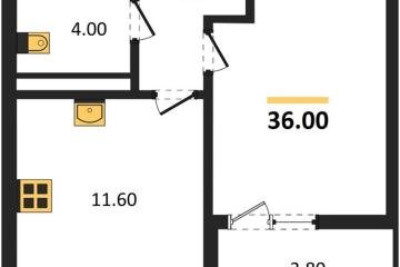 Фото №1: 1-комнатная квартира 36 м², 5/18 эт. - Краснодар, мкр. Прикубанский внутригородской округ,