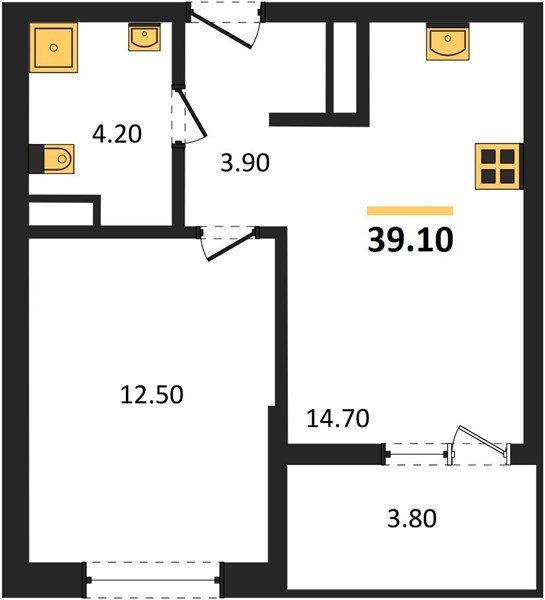 Фото №1: 1-комнатная квартира 39&nbsp;м², 8/9&nbsp;эт. - Краснодар, мкр. Прикубанский внутригородской округ
