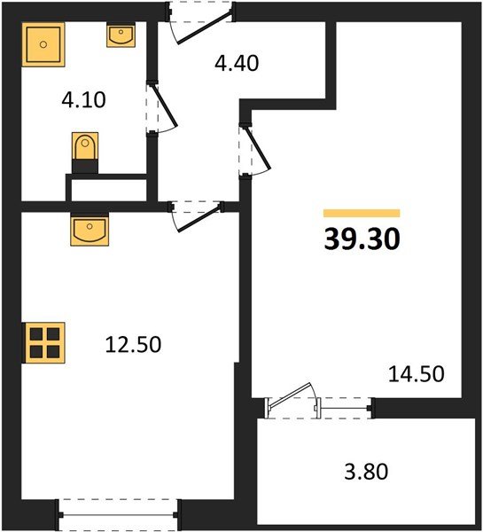 Фото №1: 1-комнатная квартира 39&nbsp;м², 7/9&nbsp;эт. - Краснодар, мкр. Прикубанский внутригородской округ
