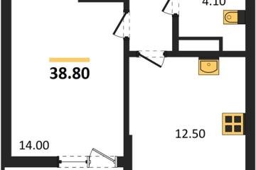 Фото №1: 1-комнатная квартира 38 м², 4/9 эт. - Краснодар, мкр. Прикубанский внутригородской округ,