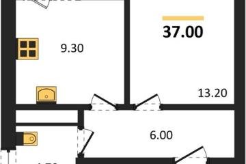 Фото №1: 1-комнатная квартира 37 м², 6/9 эт. - Краснодар, мкр. Прикубанский внутригородской округ,