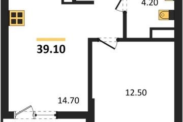 Фото №1: 1-комнатная квартира 39 м², 4/9 эт. - Краснодар, мкр. Прикубанский внутригородской округ,