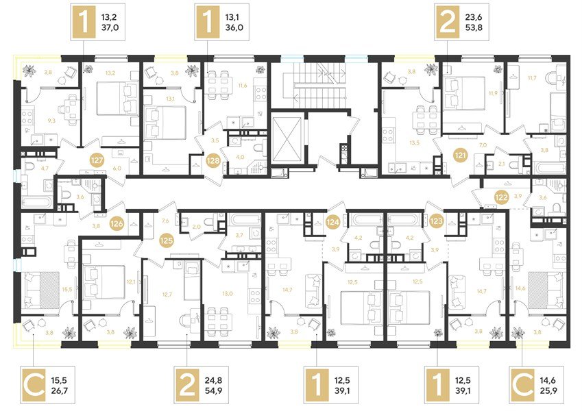 Фото №8: 2-комнатная квартира 54&nbsp;м², 6/9&nbsp;эт. - Краснодар, мкр. Прикубанский внутригородской округ