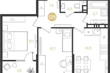 Фото №1: 2-комнатная квартира 54 м², 6/9 эт. - Краснодар, мкр. Прикубанский внутригородской округ,