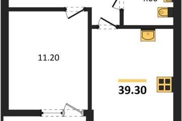 Фото №1: 1-комнатная квартира 39 м², 2/9 эт. - Краснодар, мкр. Прикубанский внутригородской округ,
