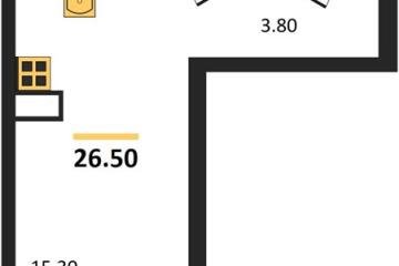 Фото №1: Студия 26 м², 6/9 эт. - Краснодар, мкр. Прикубанский внутригородской округ,