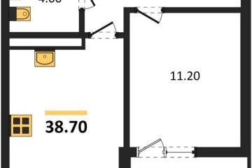Фото №1: 1-комнатная квартира 38 м², 8/9 эт. - Краснодар, мкр. Прикубанский внутригородской округ,