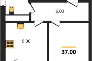 Фото №1: 1-комнатная квартира 37 м², 3/9 эт. - Краснодар, мкр. Прикубанский внутригородской округ,
