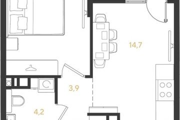Фото №1: 1-комнатная квартира 39 м², 4/9 эт. - Краснодар, мкр. Прикубанский внутригородской округ,