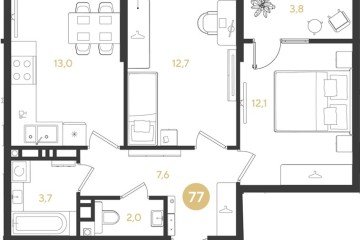 Фото №1: 2-комнатная квартира 54 м², 8/9 эт. - Краснодар, мкр. Прикубанский внутригородской округ,