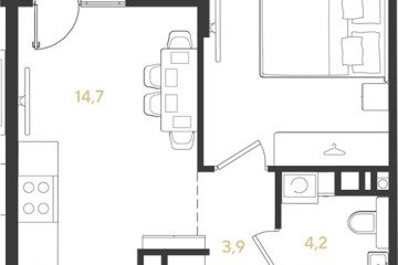 Фото №1: 1-комнатная квартира 39 м², 7/9 эт. - Краснодар, мкр. Прикубанский внутригородской округ,