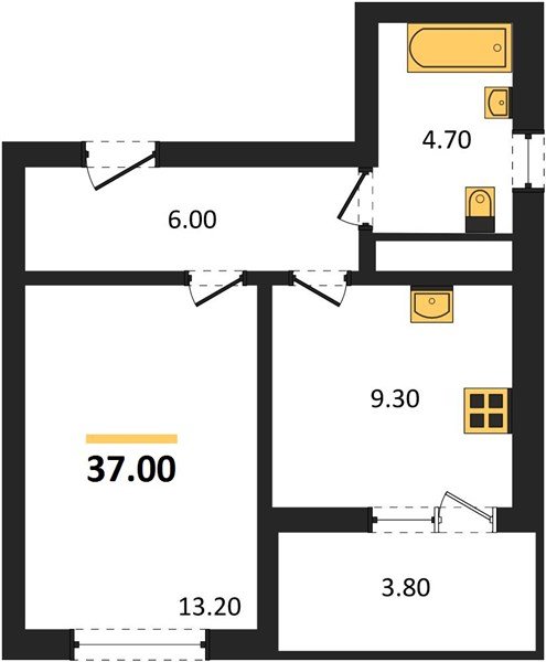 Фото №1: 1-комнатная квартира 37&nbsp;м², 9/9&nbsp;эт. - Краснодар, мкр. Прикубанский внутригородской округ