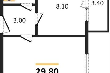 Фото №1: 1-комнатная квартира 29 м², 5/5 эт. - Новая Адыгея, мкр. жилой комплекс Дарград,