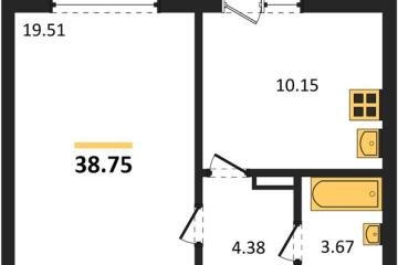 Фото №1: 1-комнатная квартира 38 м², 11/12 эт. - Майкоп,