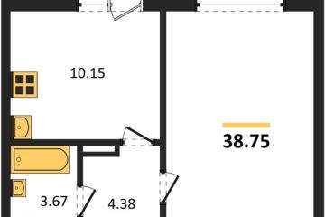 Фото №1: 1-комнатная квартира 38 м², 11/12 эт. - Майкоп,